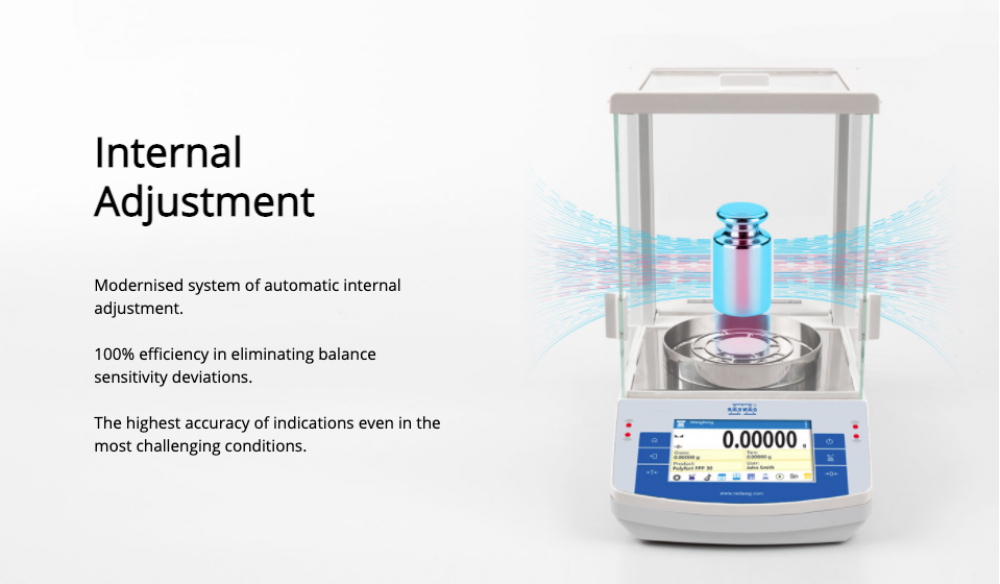 analytical balance internal calibration