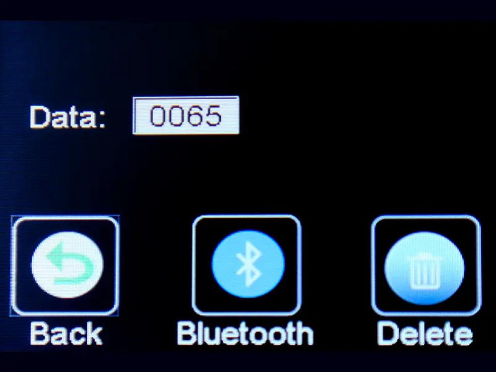 glossmeter data screen